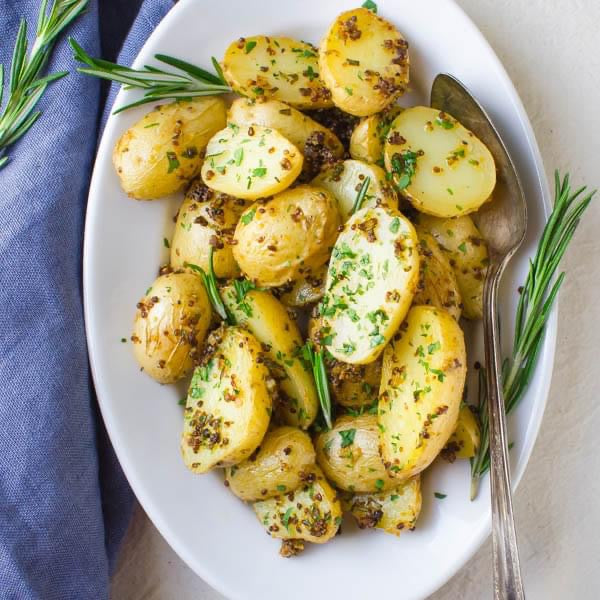 The Perfect Side - Mustard, Garlic & Herb Potatoes