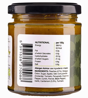 Peach & Cardamom Chutney 200g